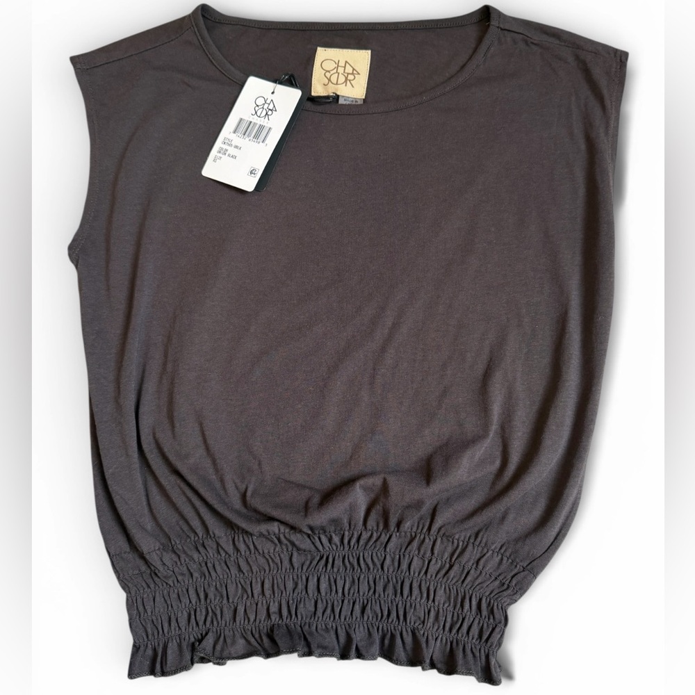 NWT Chaser Women's XS Chocolate Brown Short Sleeve T-Shirt Soft Jersey Tee